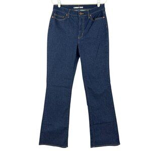 Lands' End x Rocover Women Boot Cut Stretch Blue Denim Jeans Sz 10 High Rise NWT